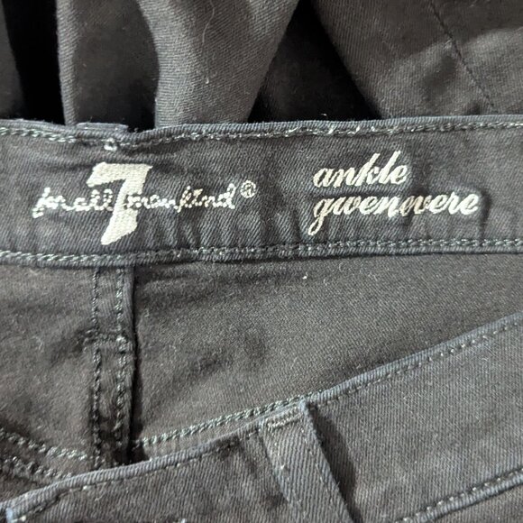 7 For All Mankind Women's Ankle Gwenevere Skinny Jeans Distressed 30 - Picture 6 of 9